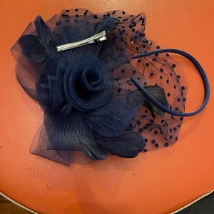 Navy blue fascinator